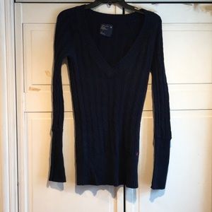 Navy American Eagle outfitters Vneck Long sweater